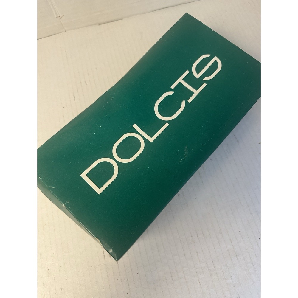 Dolcis Micki Black Leather Slingback Sandals Women's Size 8M With Original Box